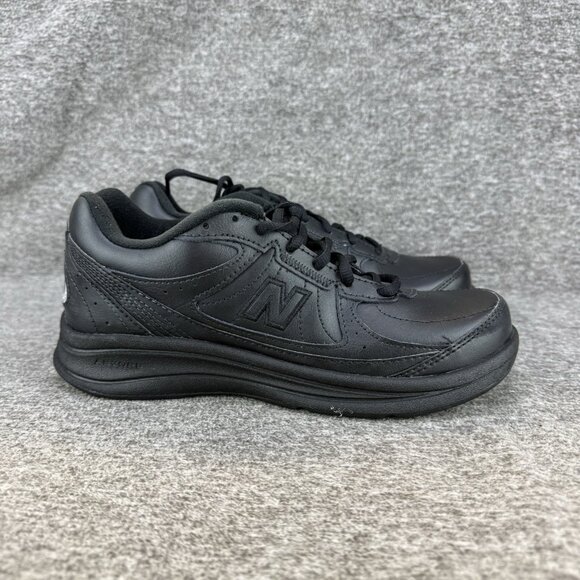 ✅New Balance 577 Walking Shoes Woman’s 7B Black Leather Sneakers Made In USA NIB - Picture 7 of 12